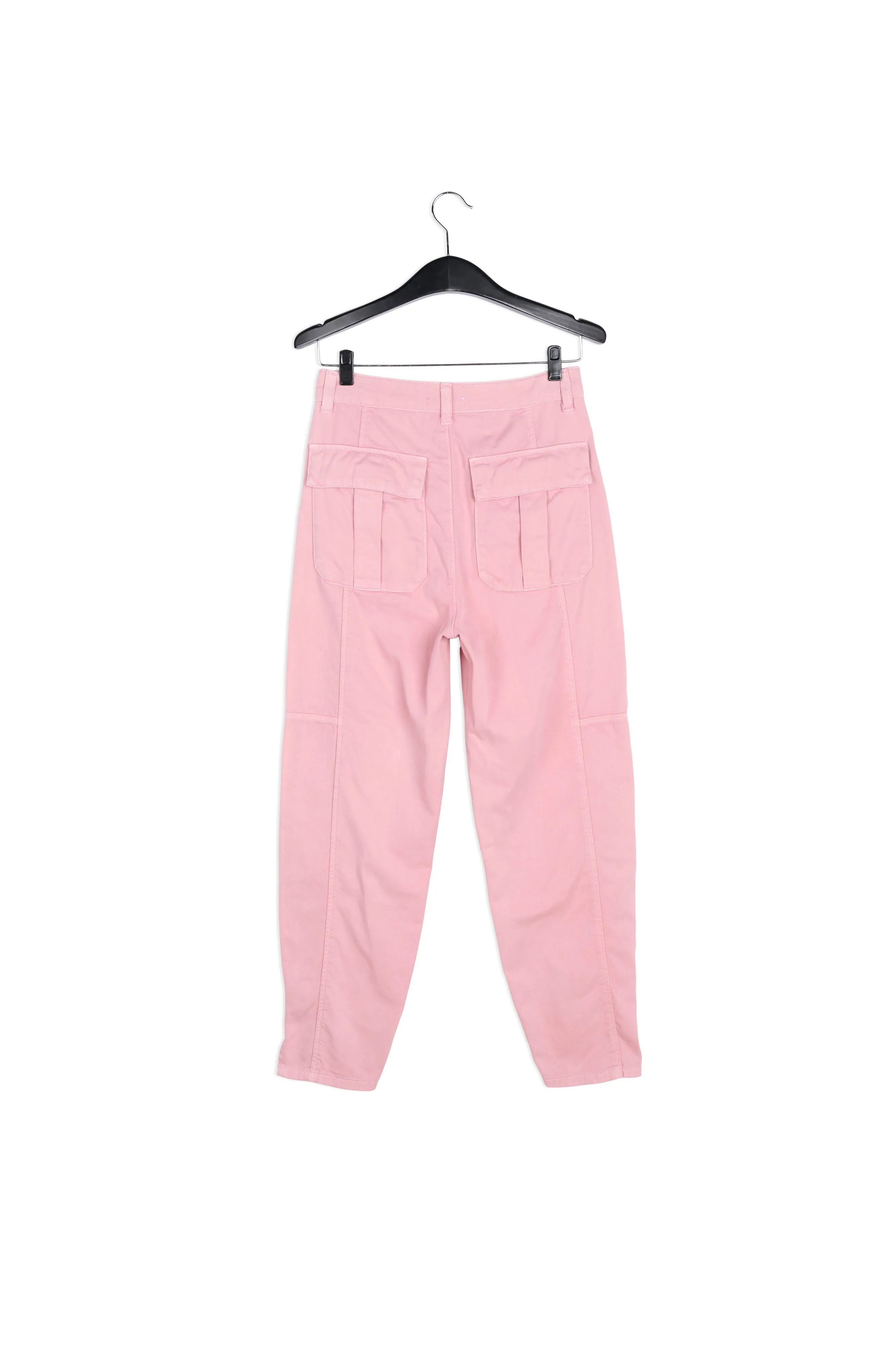 Dusty pink denim cargo pants