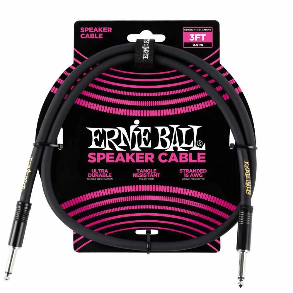 Ernie Ball Straight Speaker Cable, 1 Meter