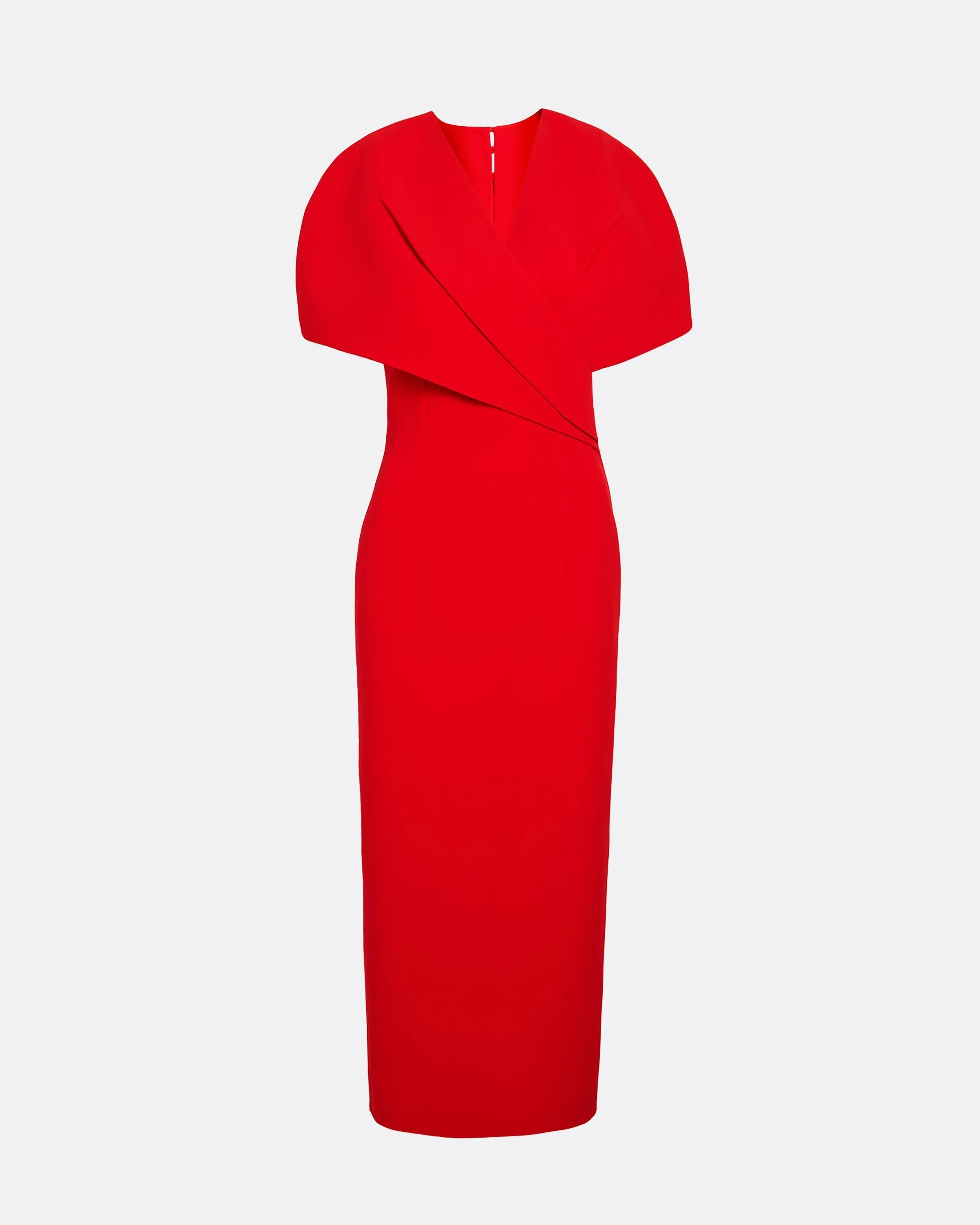 Flora Cherry Red Midi Dress