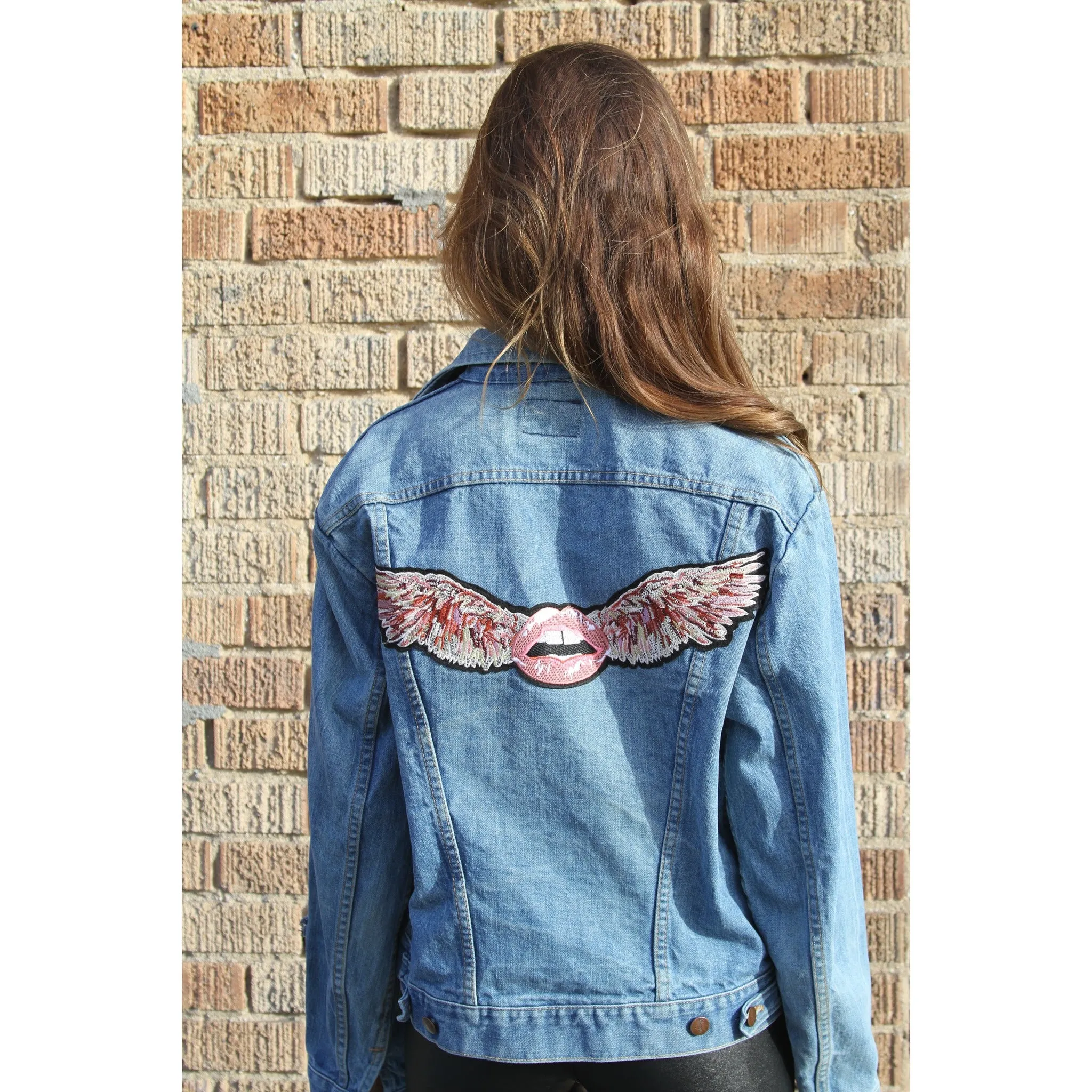 Fly High Angel Wing Denim Jacket