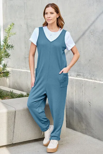 Full Size Sleeveless Straight Jumpsuit