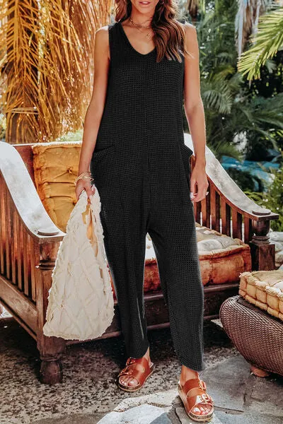 Full Size Sleeveless Straight Jumpsuit