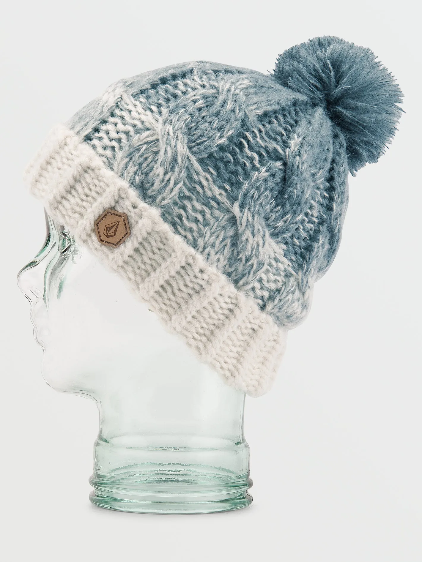 Gradient Hand Knit Beanie - Ice Green