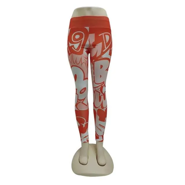 Graffiti Printed Yoga Leggings