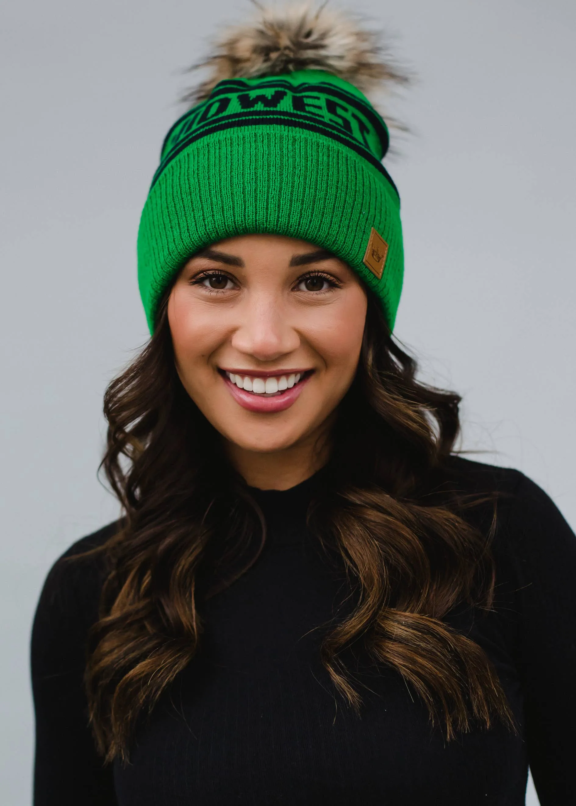 ***Green Base w/Navy Midwest Pom Hat