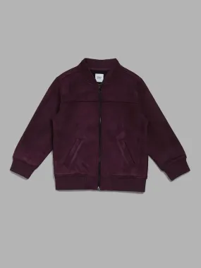 HOP Kids Wine Suede Jacket