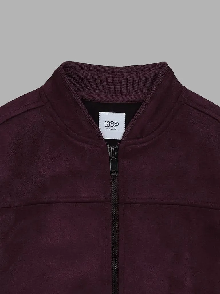 HOP Kids Wine Suede Jacket