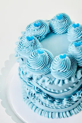 I Love Vintage Vegan Cake - BLUE