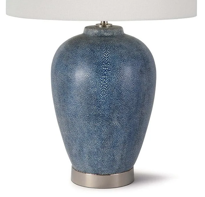 Indigo Shagreen Table Lamp