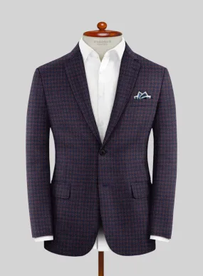 Italian Timas Purple Houndstooth Flannel Jacket