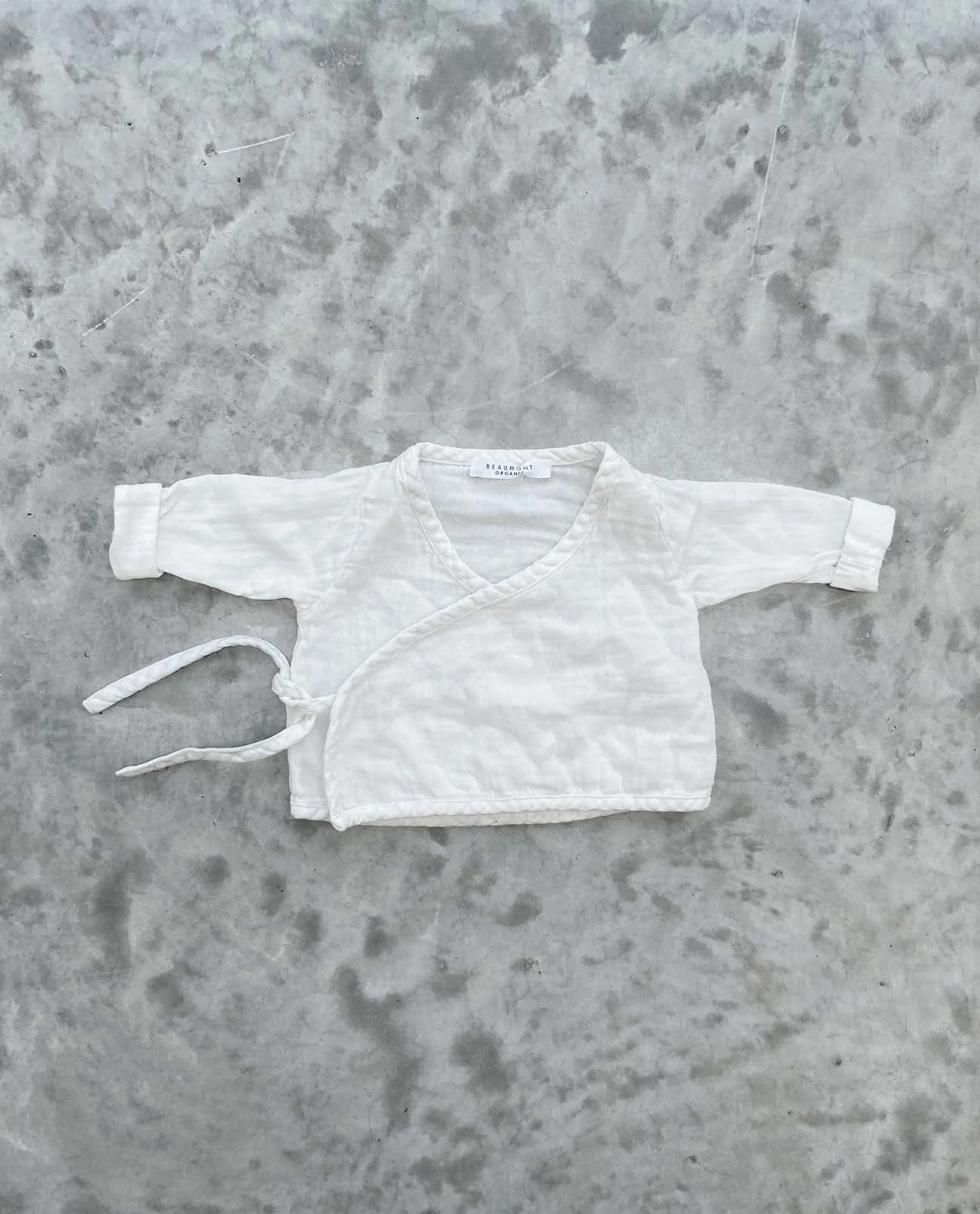 Jael Organic Cotton Baby Top In Off White