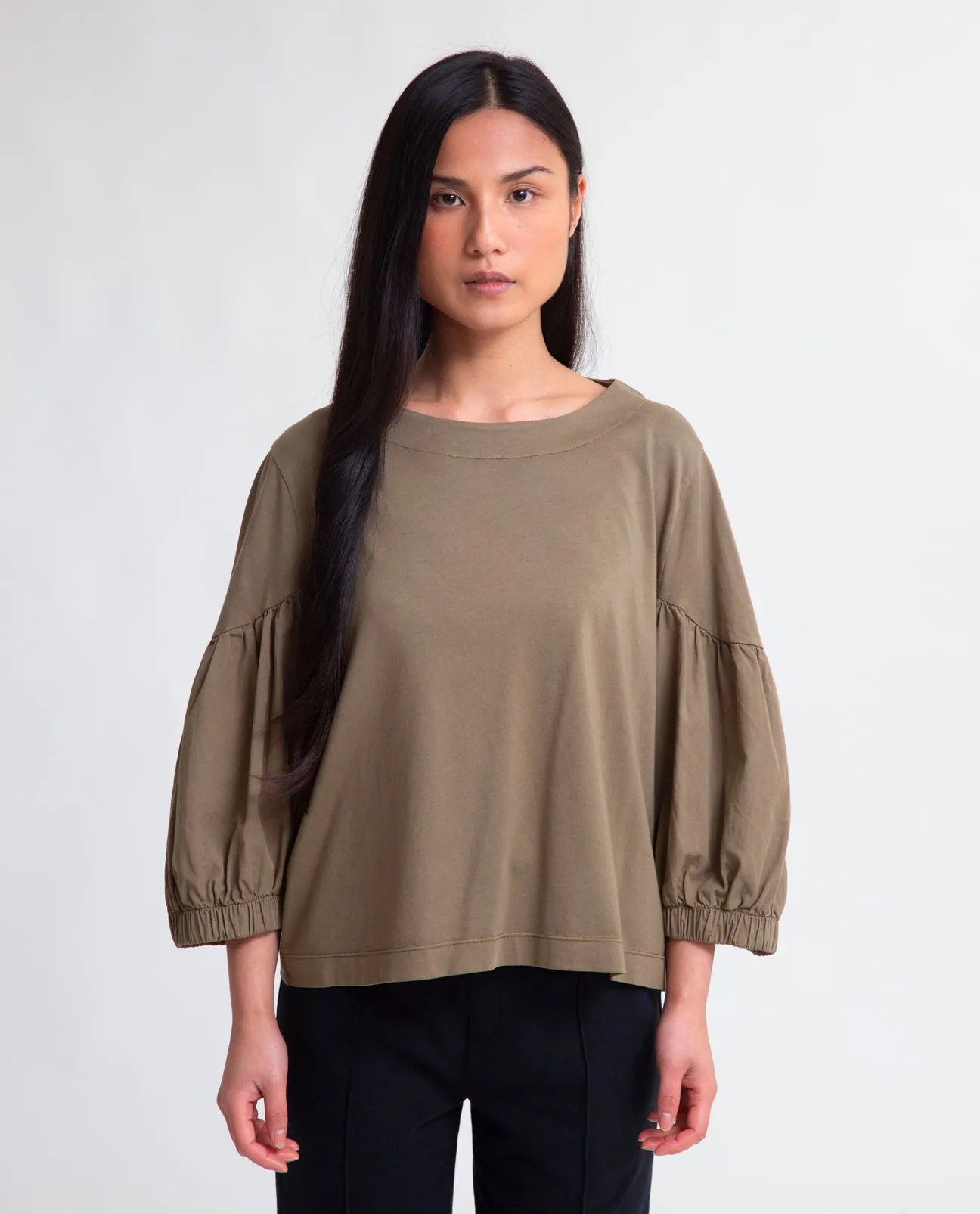 Jana Organic Cotton Top In Lichen