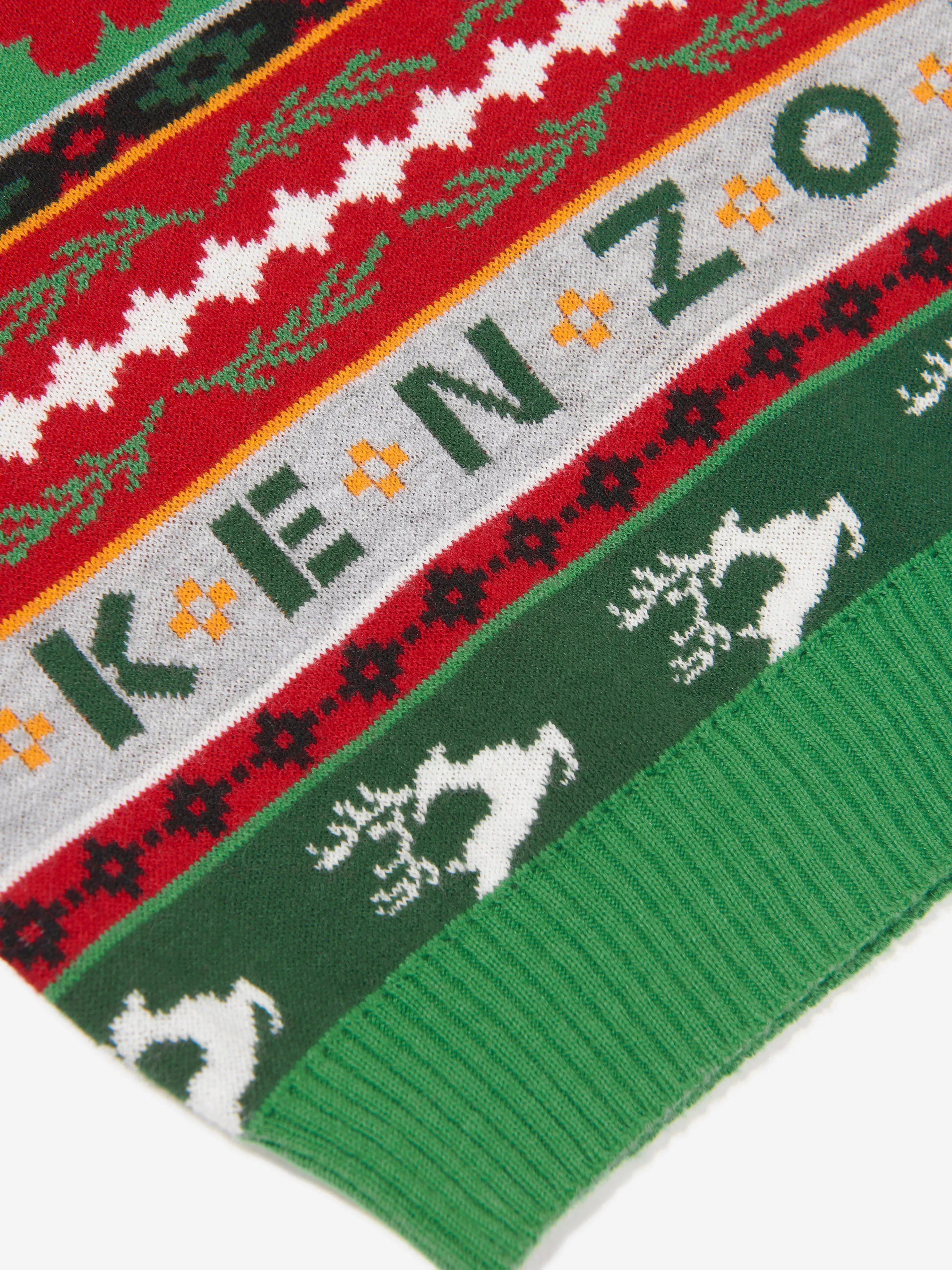 KENZO Kids Seasonal Knitted Jumper in Green