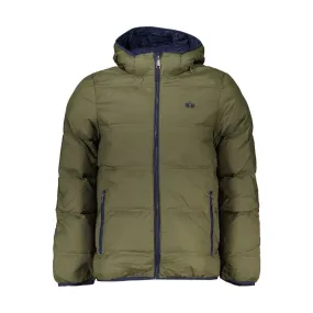 La Martina Elegant Green Hooded Jacket with Contrast Details