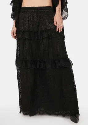 Lace Layered Maxi Skirt