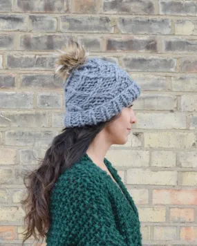 Lattice Beanie - Downloadable Chunky Knitting Pattern