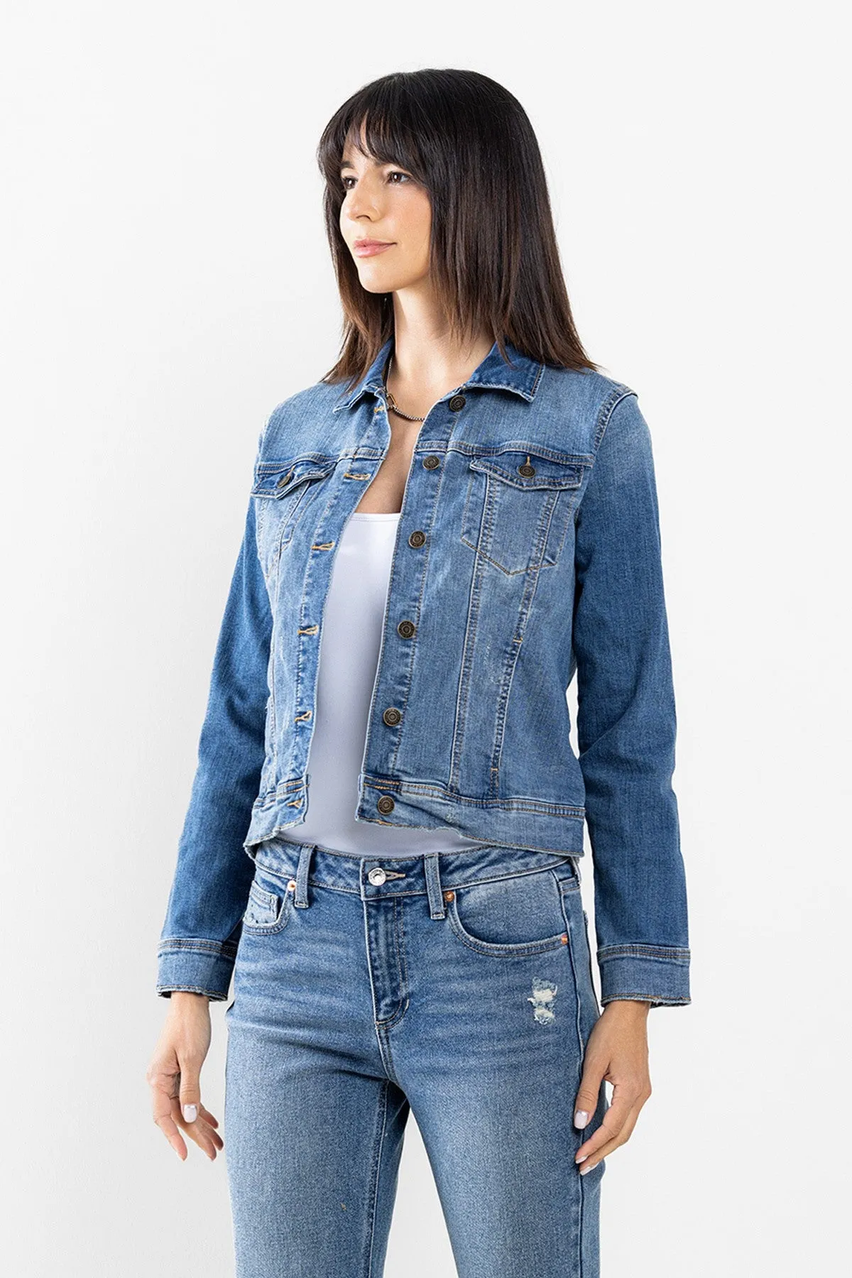 Light Distressed Denim Jacket