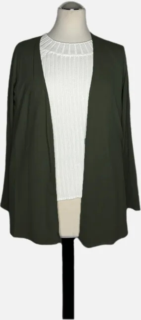 Long Sleeve Open Front Cardigan - Forest