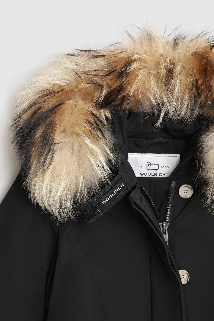 Luxury Arctic Racoon Parka - Black