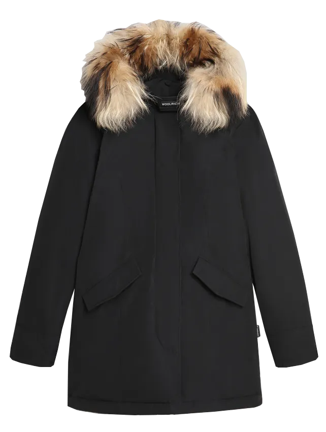 Luxury Arctic Racoon Parka - Black