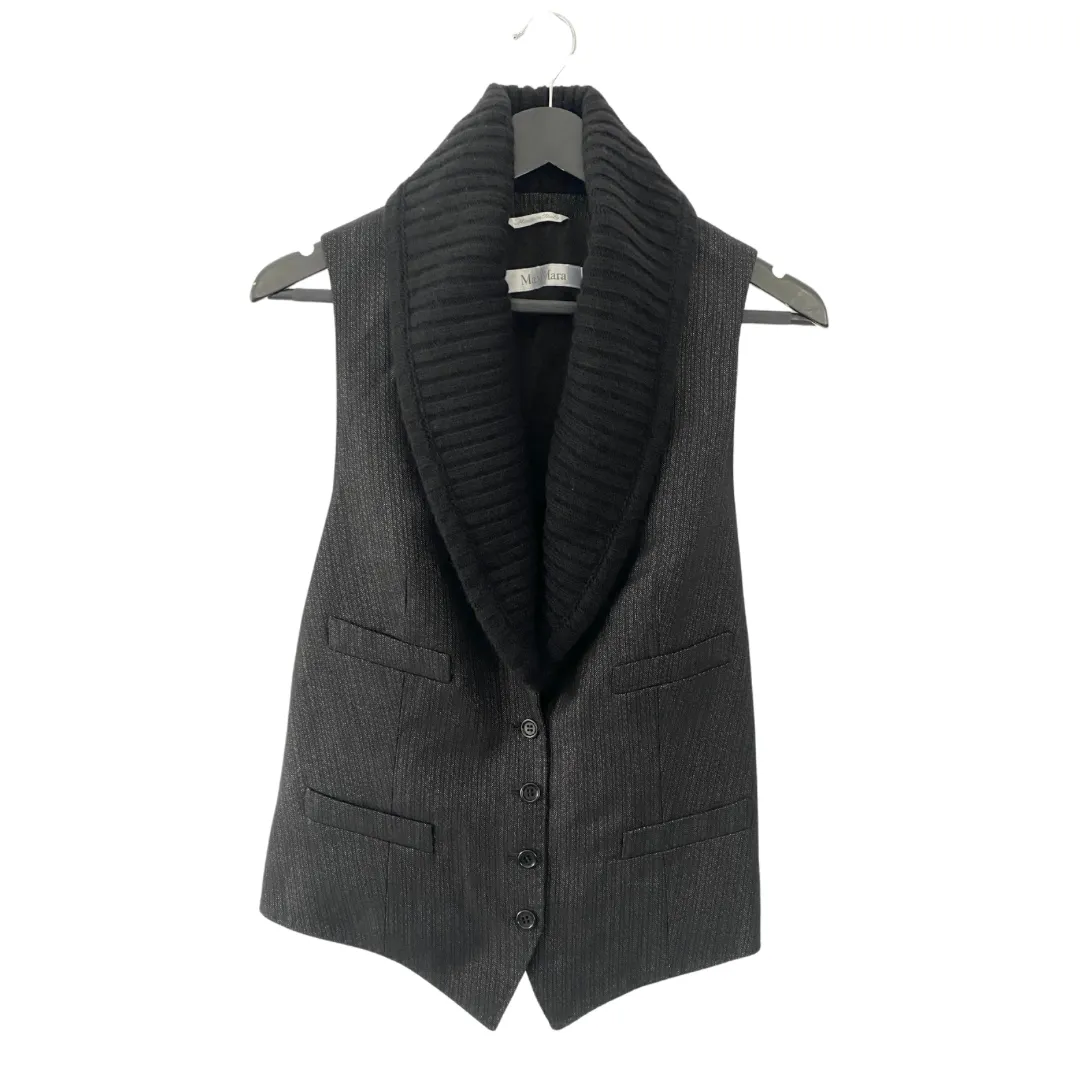 MAXMARA Waistcoat Grey Black SIZE 14