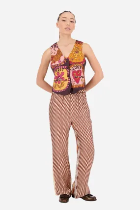 Me369 Bailey Straight Leg Track Pant Sunset