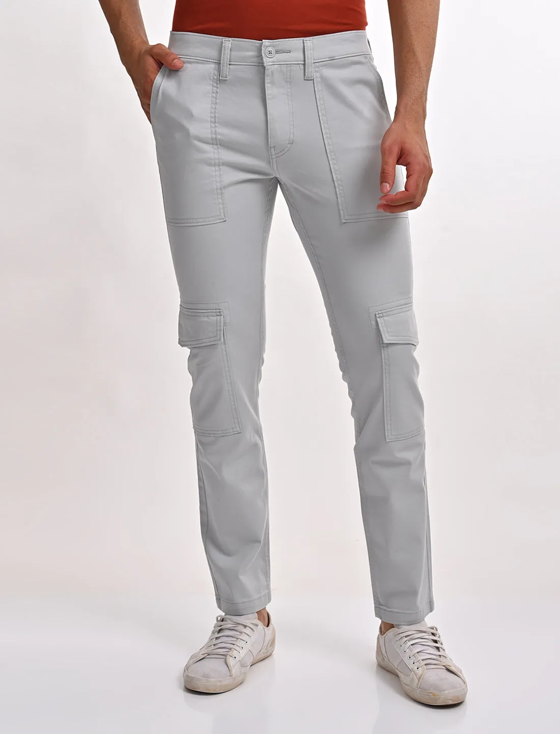 Men's 511 Slim Fit Light Grey Cargo Trousers