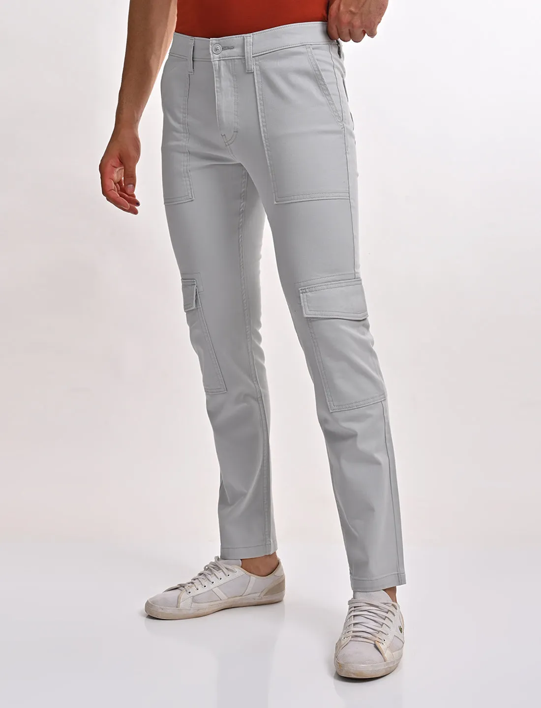 Men's 511 Slim Fit Light Grey Cargo Trousers