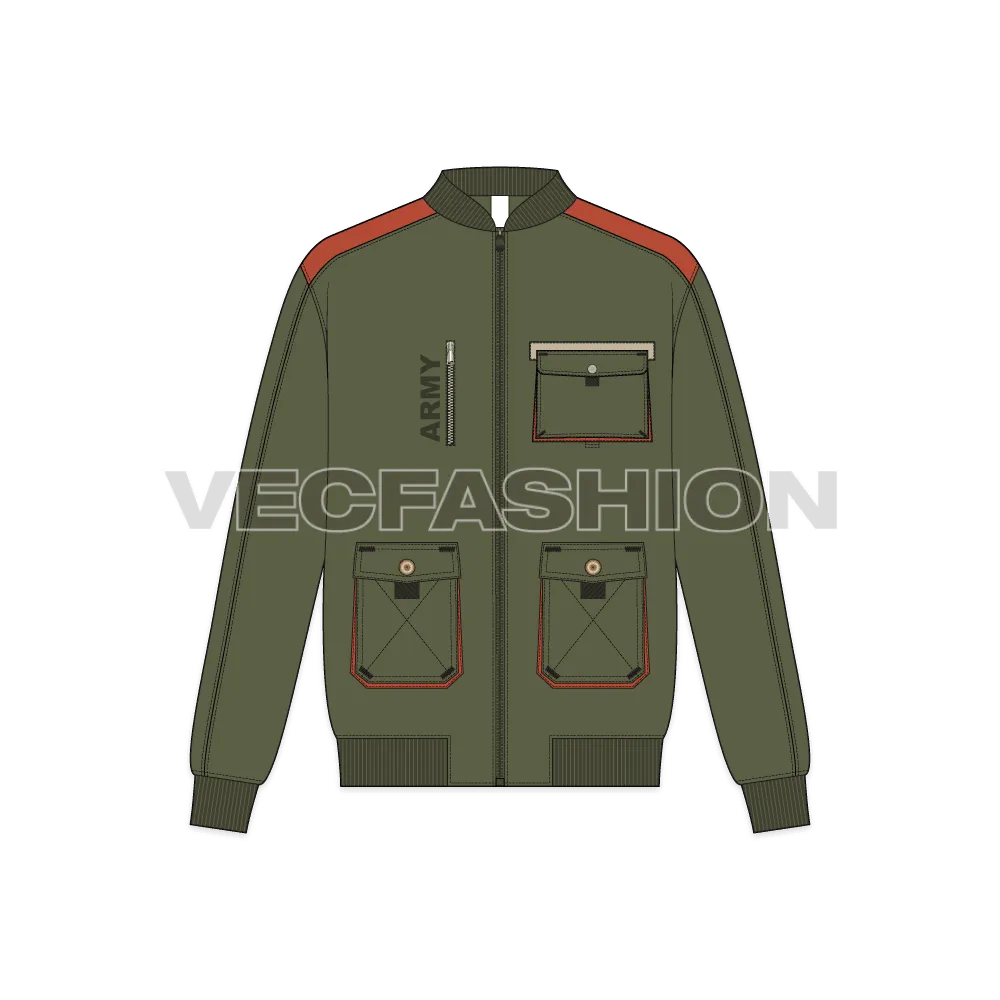 Mens Army Bomber Jacket