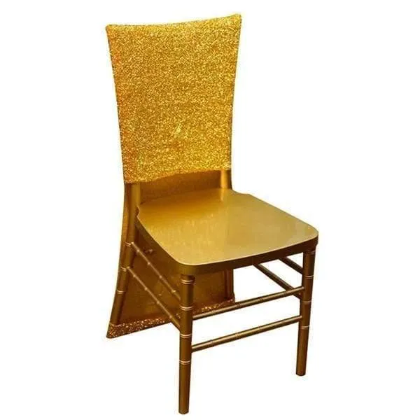 Metallic Spandex Gold Chiavari Chair Jacket