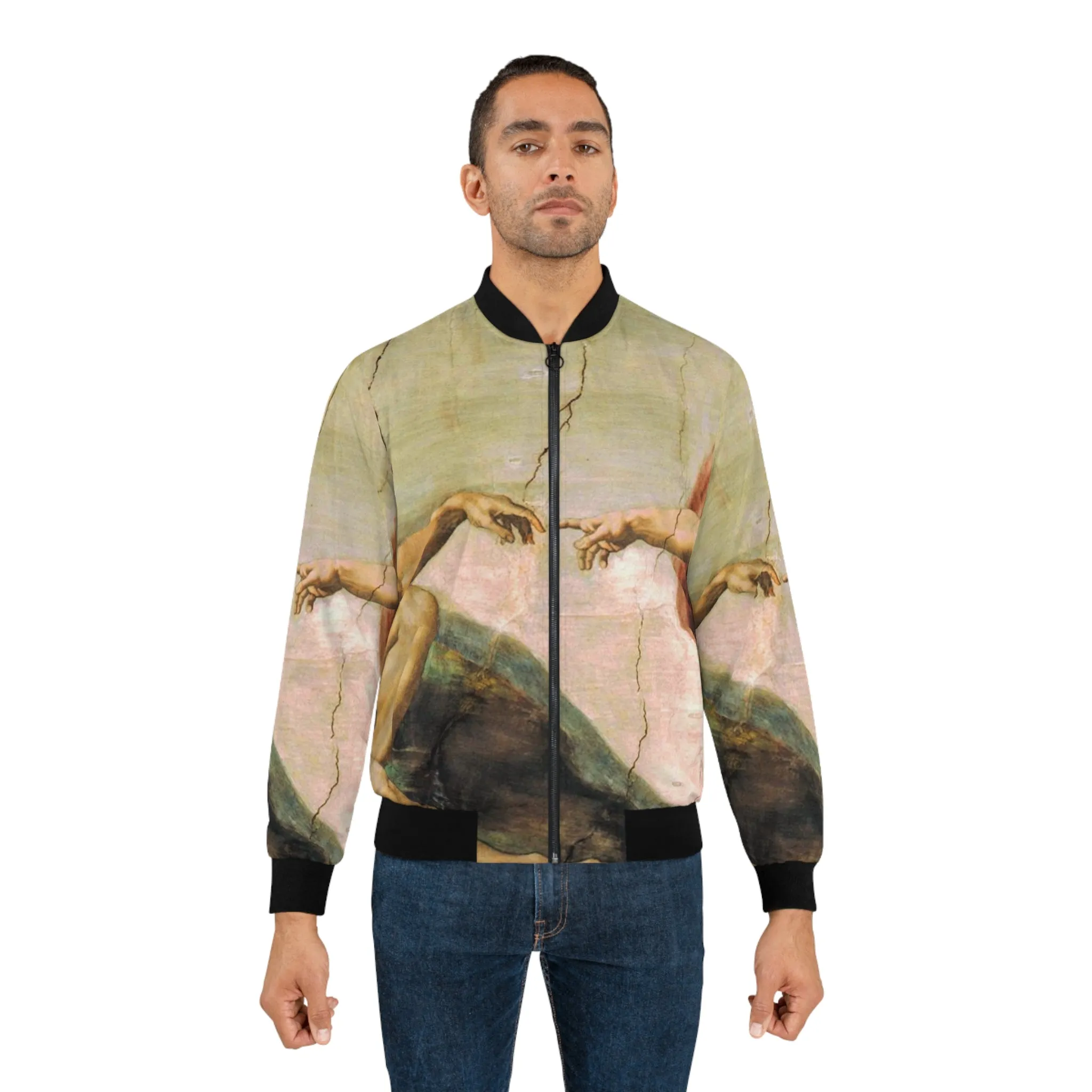 Michelangelo Hands Men's Bomber Jacket