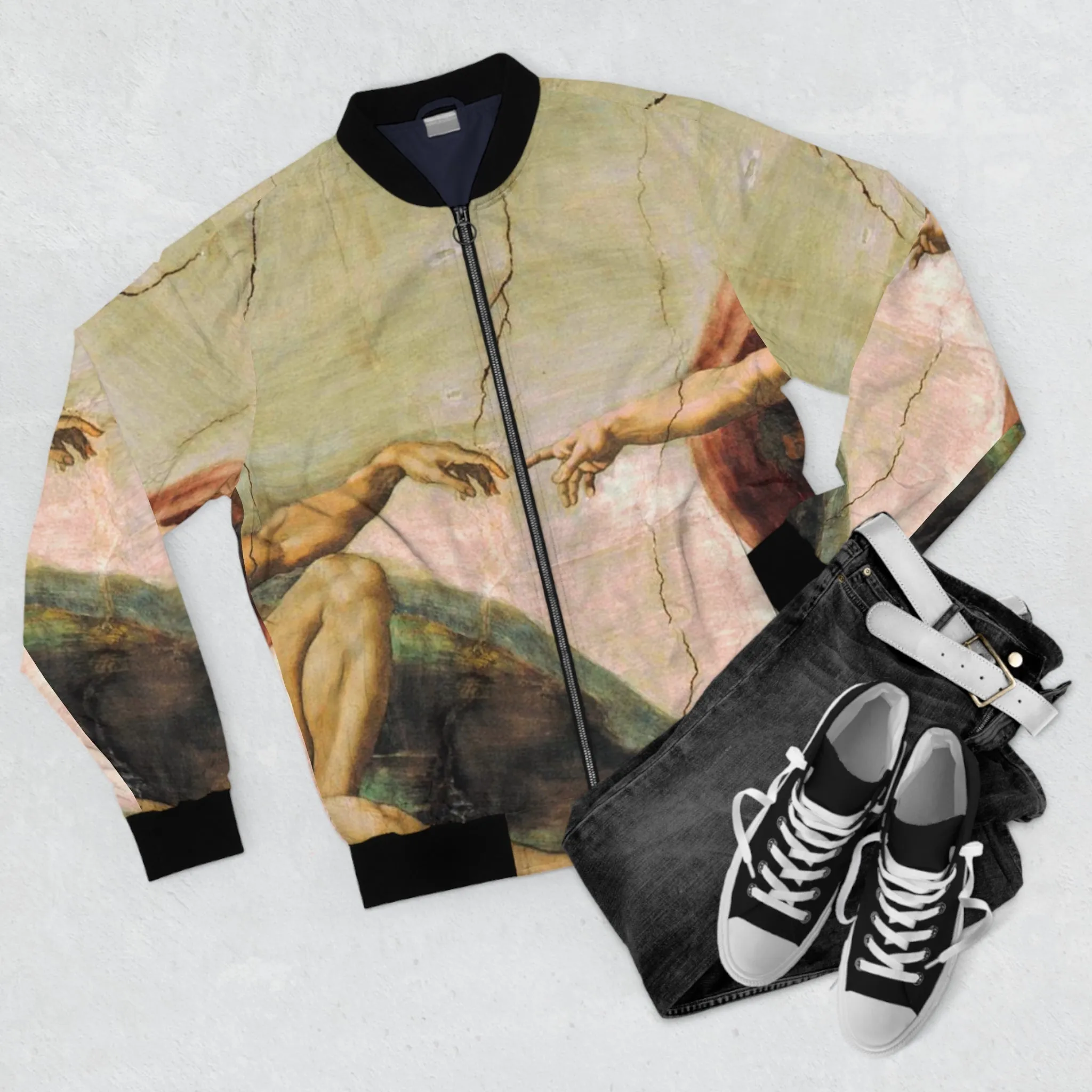 Michelangelo Hands Men's Bomber Jacket