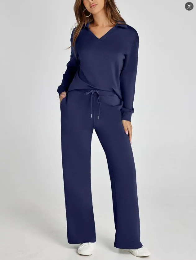 Morissette™ | Oversized Long Sleeve Top and Wide-Leg Pants Set