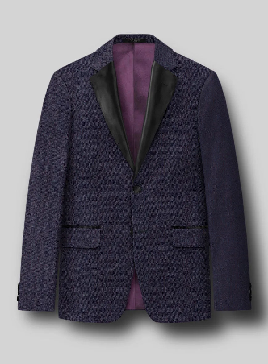 Napolean Eggplant Wool Tuxedo Jacket