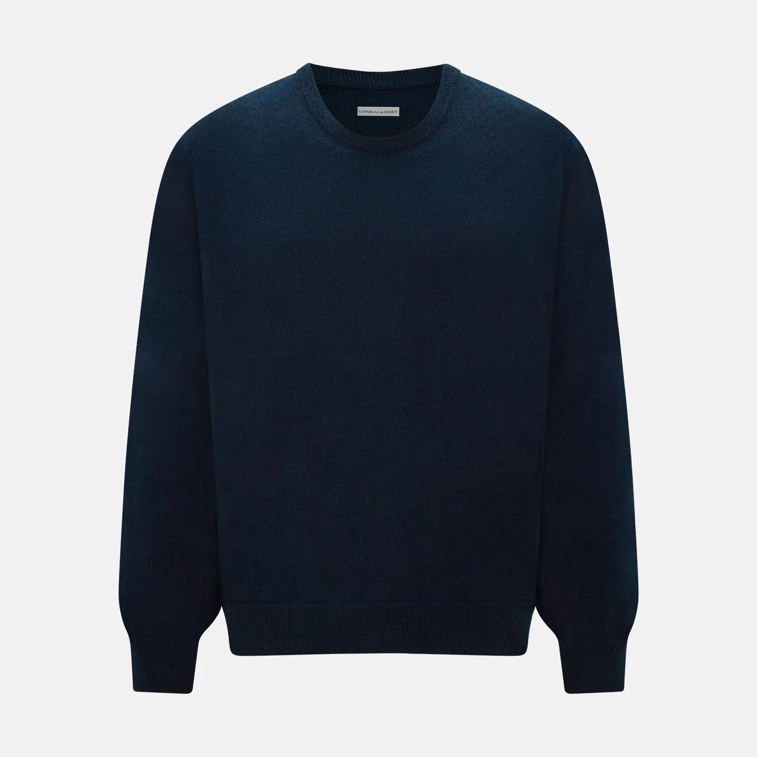 Navy Cashmere Round Neck Jumper