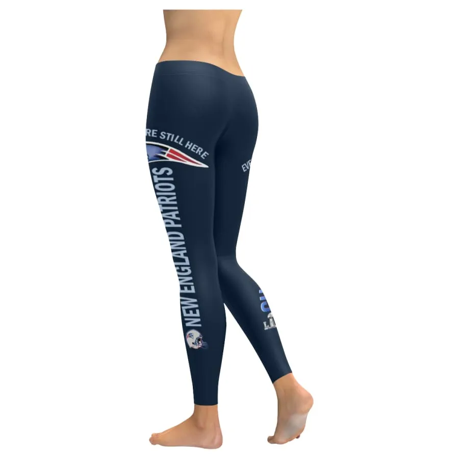 New England Patriots Super Bowl 6X Champions Leggings Navy Blue| Patriots Yoga Pants