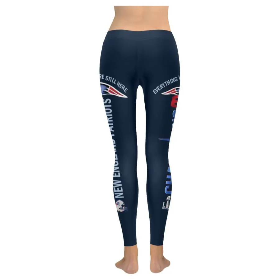 New England Patriots Super Bowl 6X Champions Leggings Navy Blue| Patriots Yoga Pants