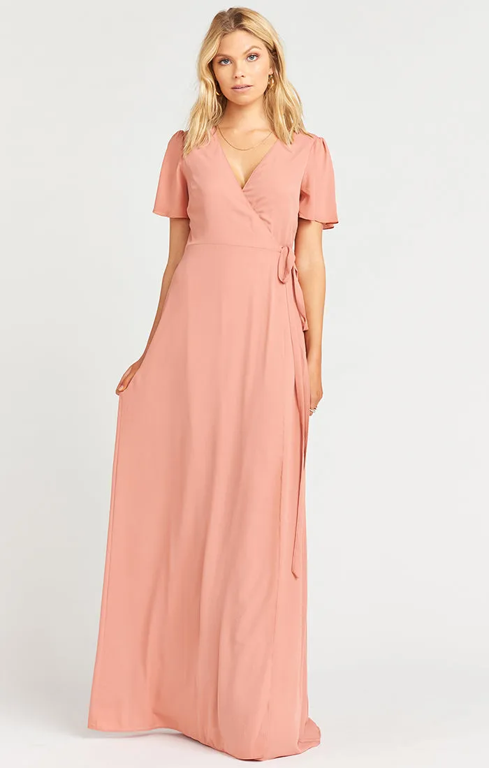 Noelle Flutter Wrap Dress