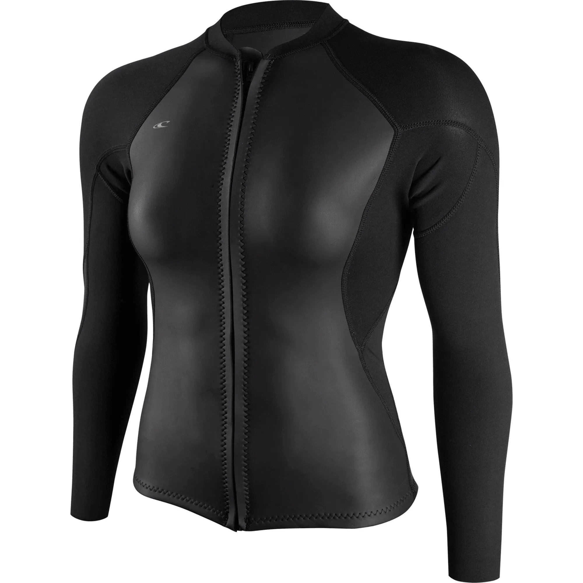 ONeill Womens Bahia 1.5mm Full Zip Jacket Glide Black / Black / Black