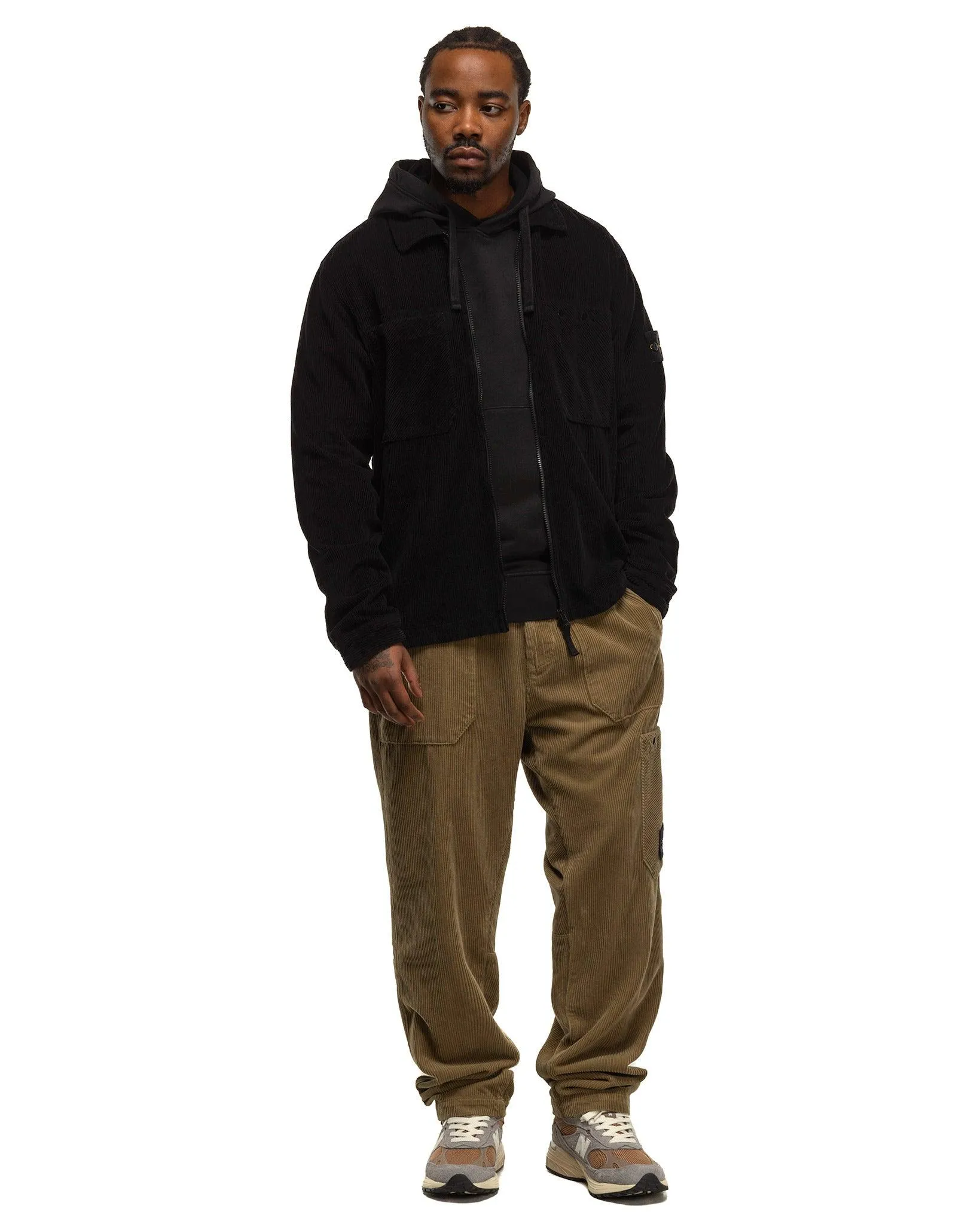 Organic Cotton Corduroy 800 Overshirt Black