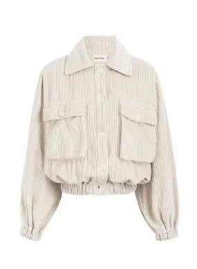 organic cotton corduroy jacket in cream