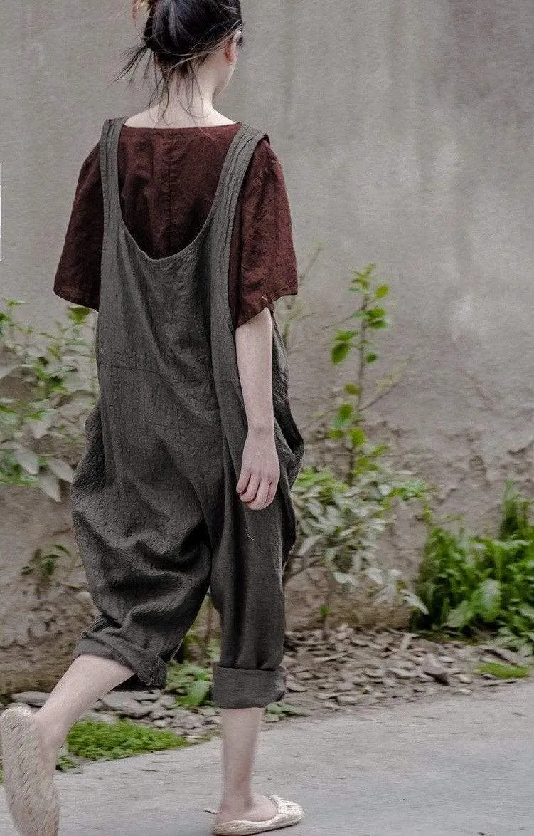 Oversized Linen Overall | Lotus