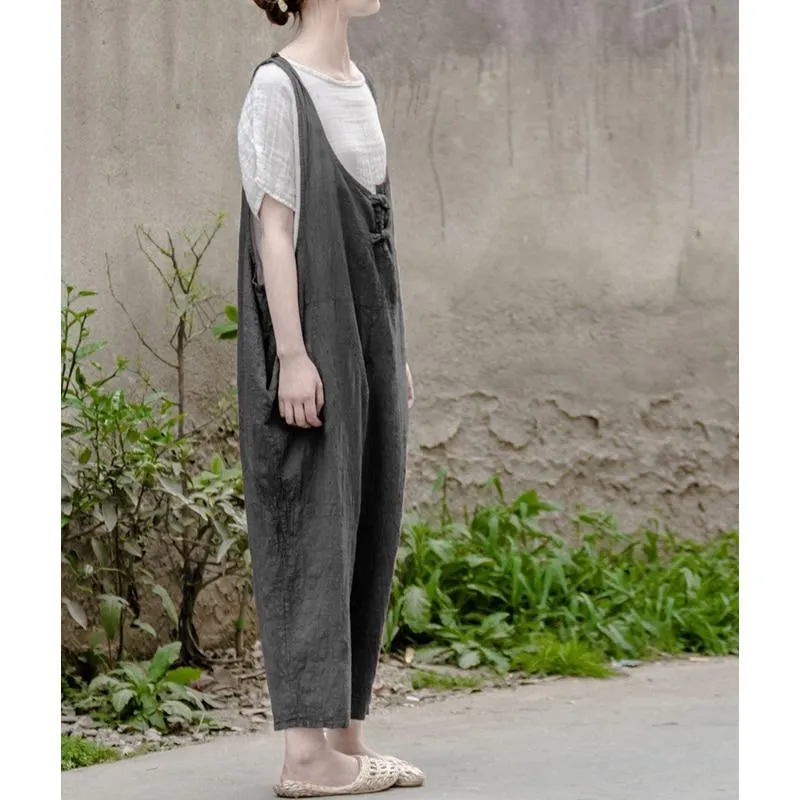 Oversized Linen Overall | Lotus