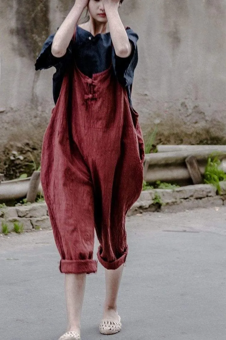 Oversized Linen Overall | Lotus