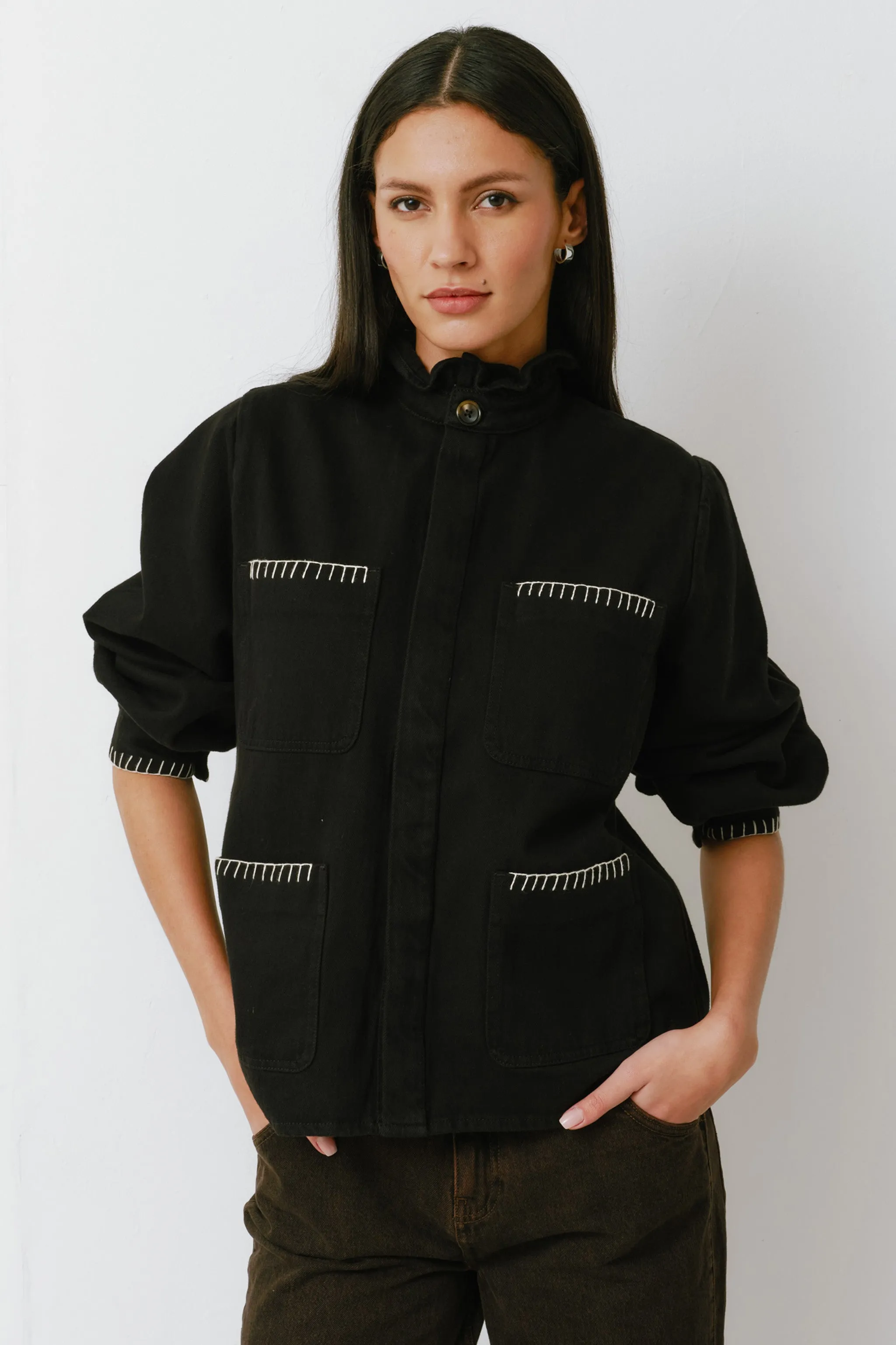 Pablo Jacket in Black Denim