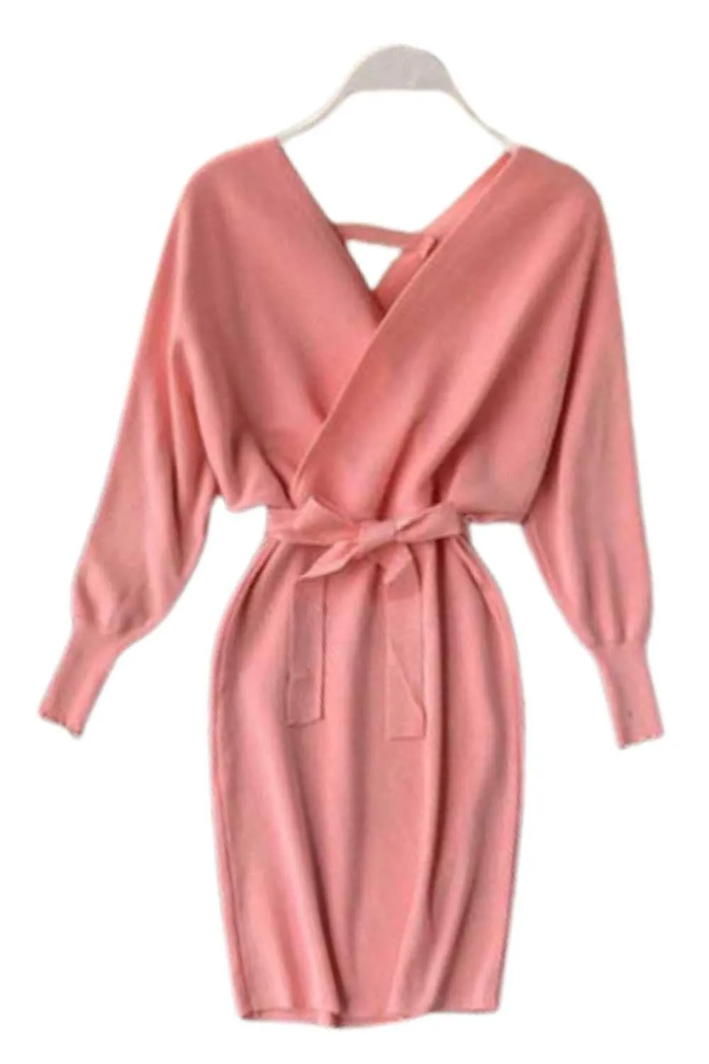 Pink Mini Wrap Dress