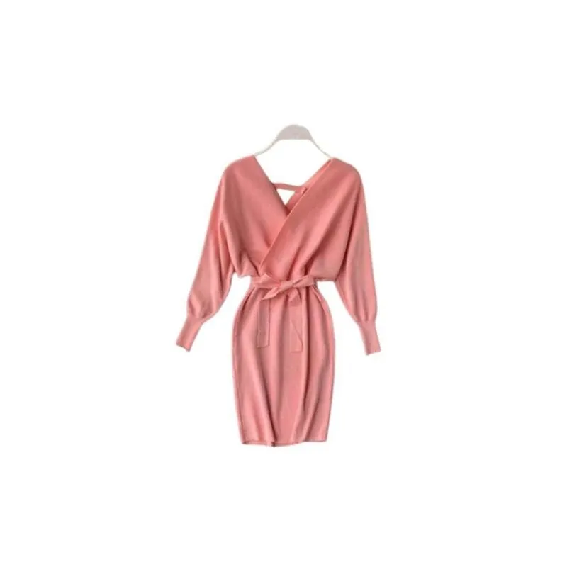 Pink Mini Wrap Dress