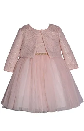 Pink Princess Dress with Gold Jacket for Girls | Elegant and Whimsical for Any Special Occasion