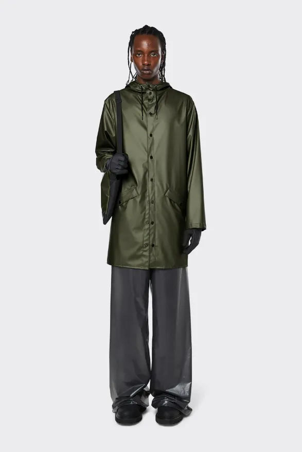 Rains 1202 Long Jacket - Evergreen