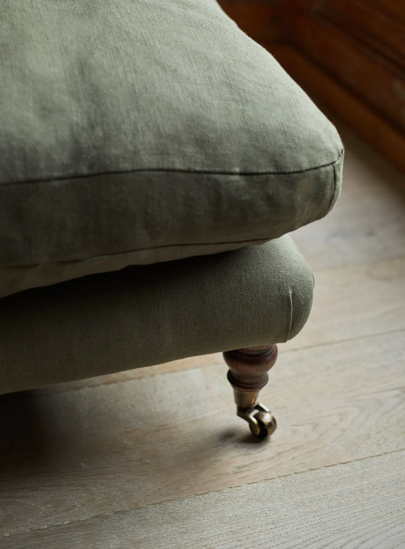 Remy Footstool, Slate Grey Velvet